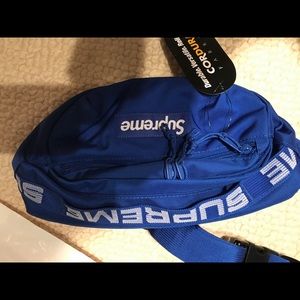 Supreme blue Fanny pack waist bag bnwt